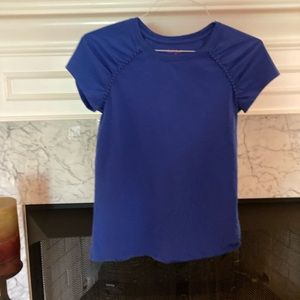 Shirt sleeve royal blue top